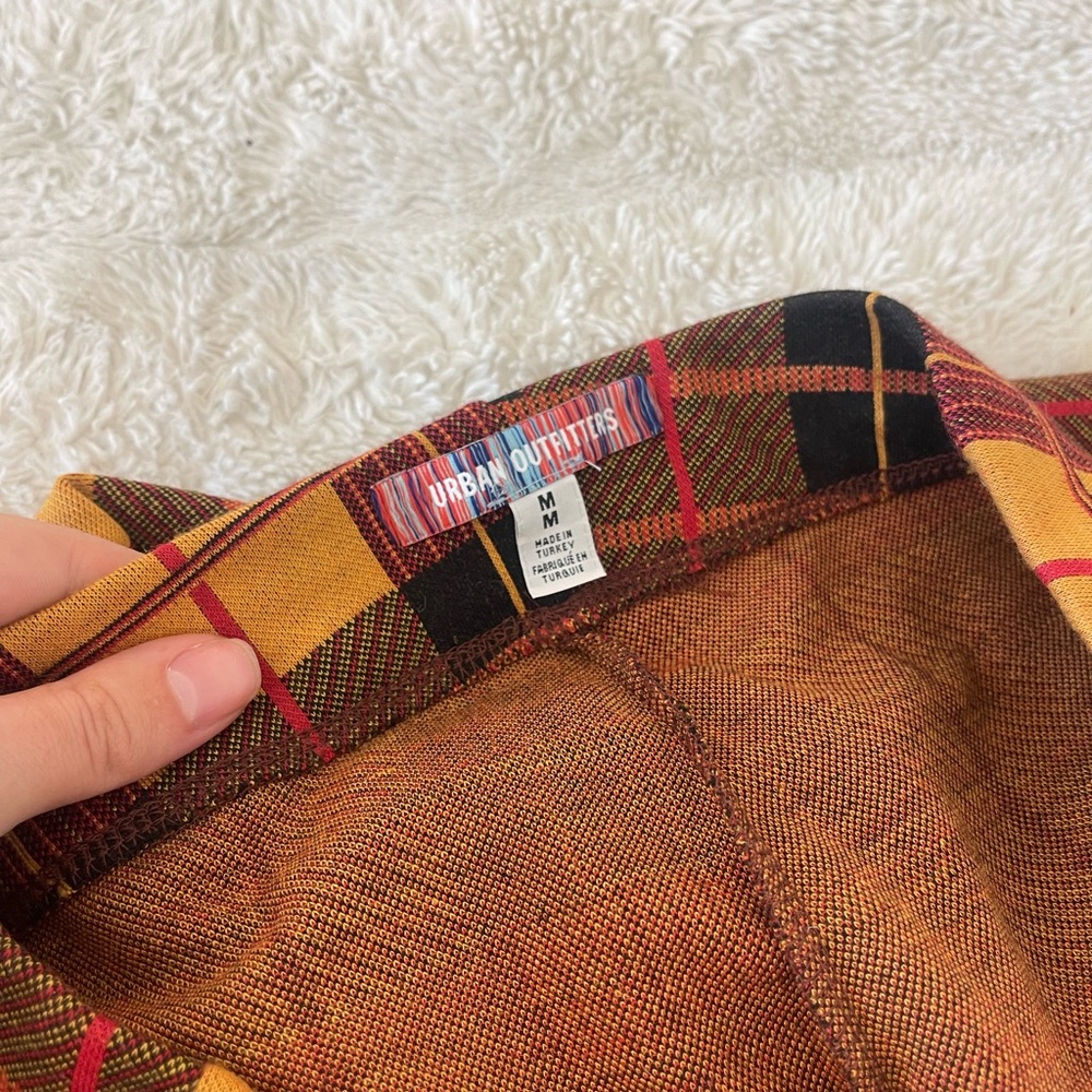Urban outfitters plaid stretchy flare pants M